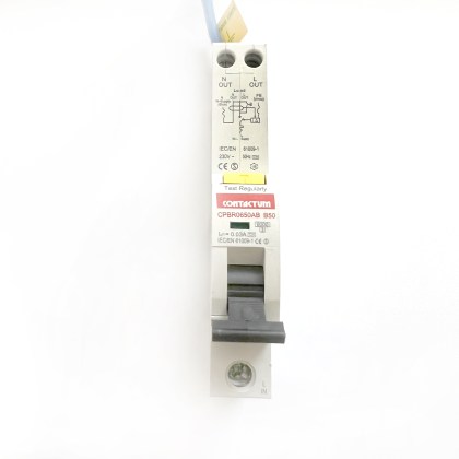 Contactum CPBR0650AB B50 50A 50 Amp 30mA RCBO Circuit Breaker Type A